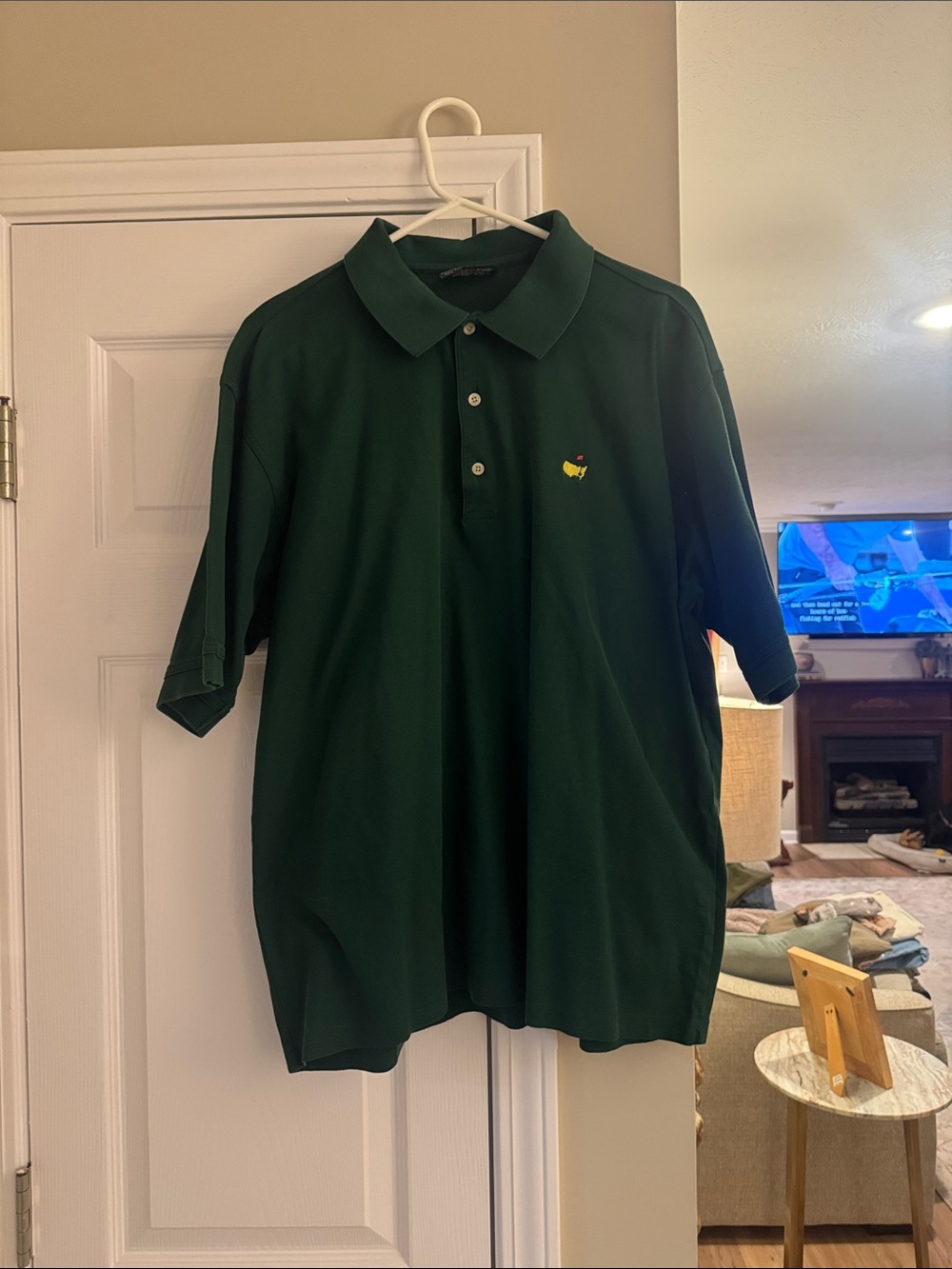 Men's Green Polo Shirt with Embroidered Logo